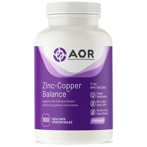现货 加拿大 AOR Zinc-Copper Balance 锌铜平衡 好吸收锌补充剂