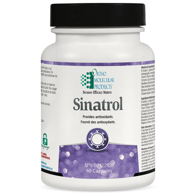 加拿大Ortho Molecular Products Sinatrol 消化酶缓解疲劳60粒