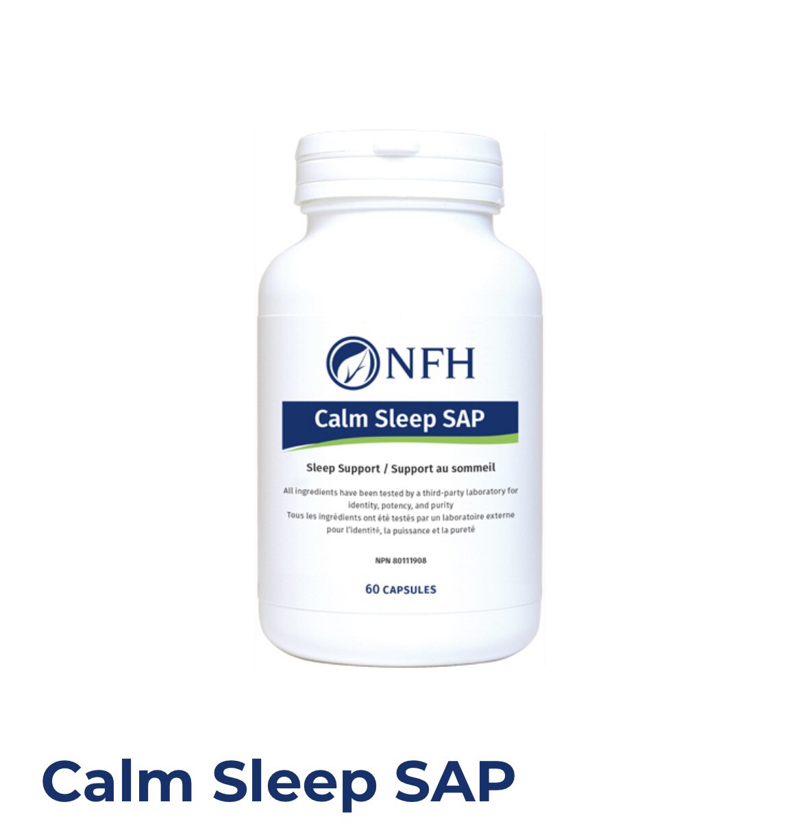 加拿大NFH Calm Sleep SAP睡眠(加拿大科学咨询专家组推荐)60粒