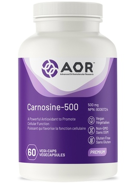 加拿大直邮AOR Carnosine-500 肌肽胶囊左旋肌肽 Fan糖化