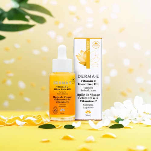 加拿大Derma E Vitamin C Glow Face Oil 维生素 C亮肤面部油30mL