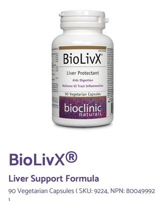 BioClinic BioLivX加qiang肝脏支持中和自由基损伤葡萄糖酸钠90粒