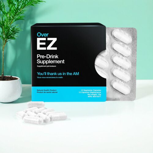 加拿大 Over-EZ Pre-Drink 缓解宿醉 天然提取 畅饮无忧 解酒神器