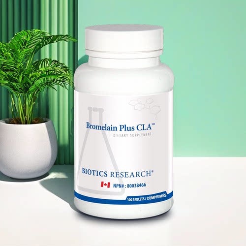 现货 加拿大 Biotics Research Bromelain Plus CLA 菠萝蛋白酶