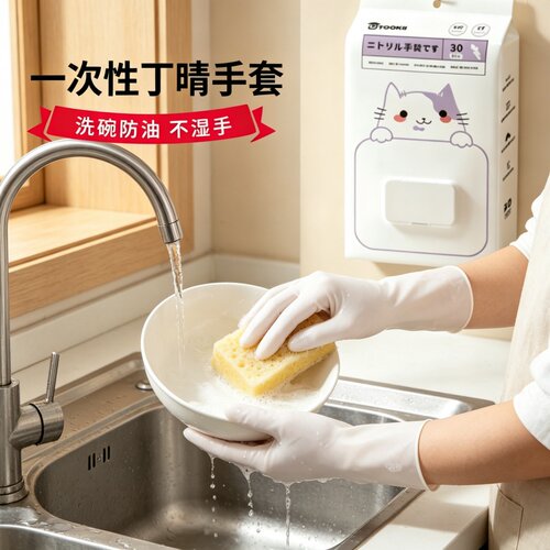 丁腈洗碗手套家务清洁厨房加厚