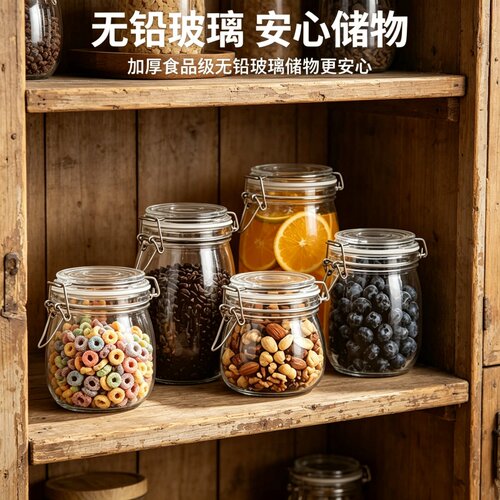 密封罐玻璃瓶子泡酒泡菜坛子储物