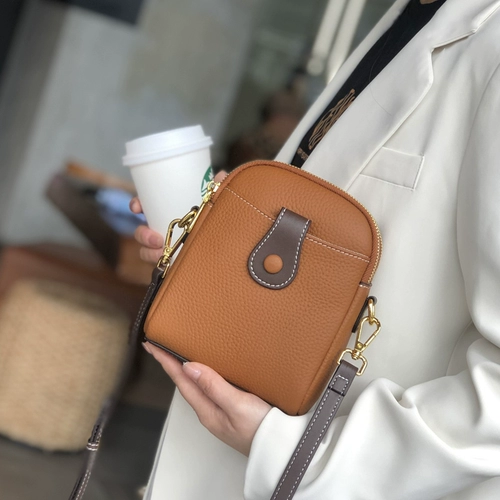 Кожаная небольшая сумка, сумка через плечо, модная сумка для телефона, воловья кожа, городской стиль, из натуральной кожи