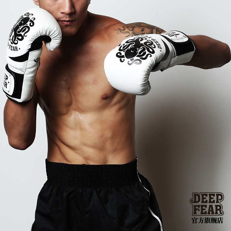 DEEP FEAR拳套入门款专业拳击手套泰拳自由搏击散打沙袋拳套成人 运动/瑜伽/健身/球迷用品 拳击手套 原图主图