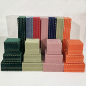 绒面印花戒指首饰高档直角盒吊坠项链饰品盒手链手镯珠宝包装 盒子