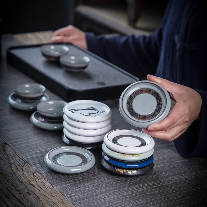 陶瓷杯垫创意哥窑复古日式茶托