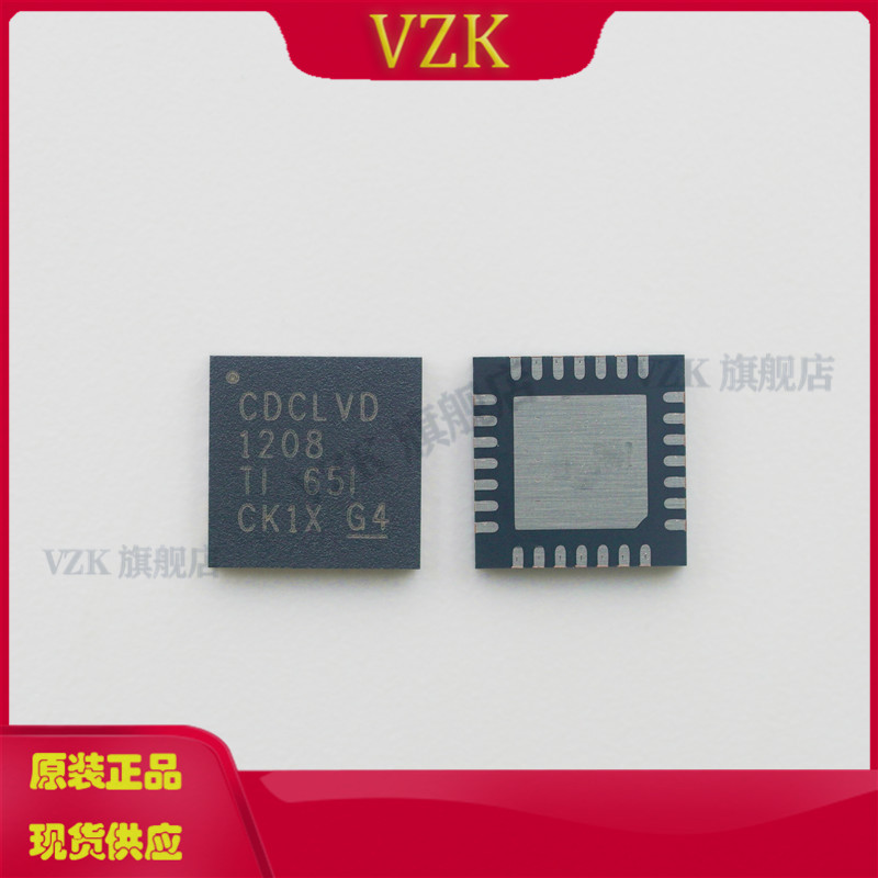 CDCLVD1208RHDR 丝印CDCLVD1208 封装 QFN-28 时钟缓冲器,驱动器