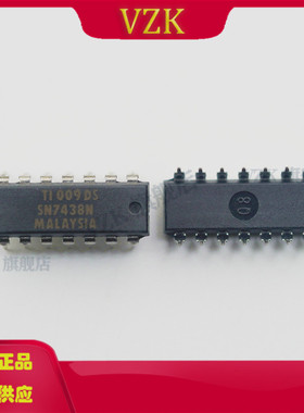 SN7438N 封装 PDIP-14 具有集电极开路输出的4通道 逻辑门IC芯片