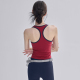健身训练无袖 工字运动背心女含胸垫外穿美式 瑜伽服两件套装 上衣秋