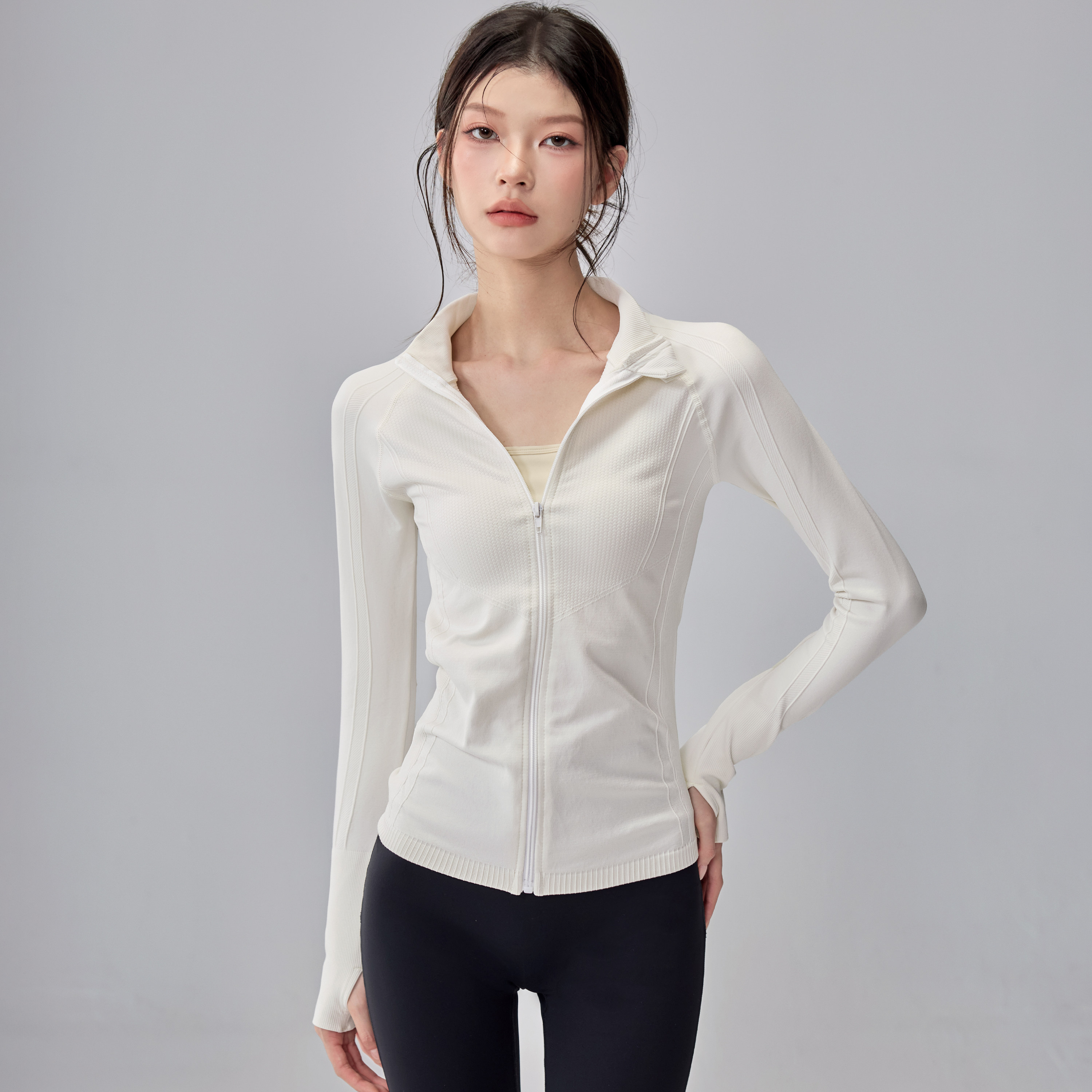 秋冬瑜伽外套女立领修身显瘦普拉提训练运动上衣健身跑步拉链夹克,运动/瑜伽/健身/球迷用品,瑜伽外套,淘宝优惠券,粉丝福利购,淘宝优惠卷