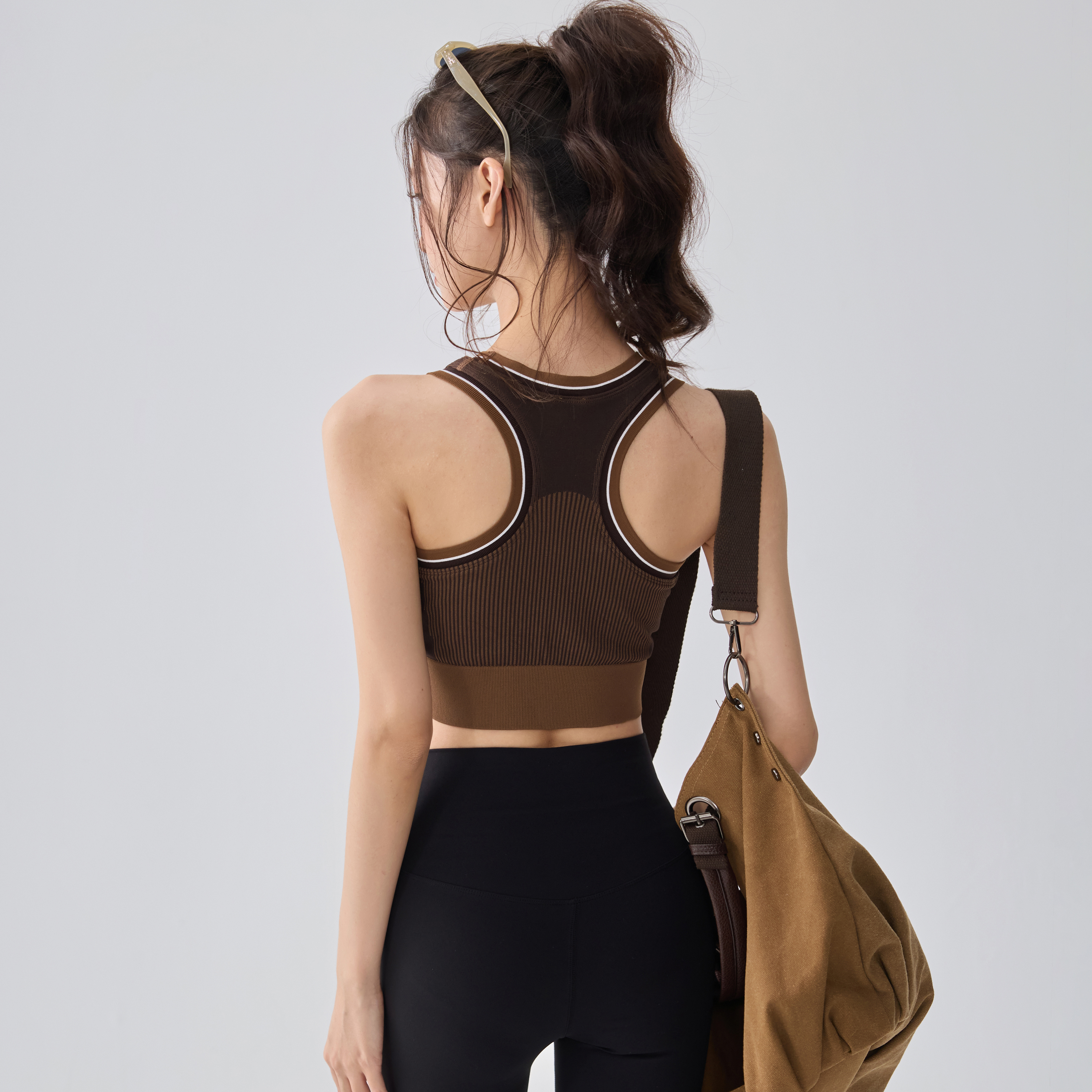 工字运动内衣女防震聚拢瑜伽背心一体式外穿收副乳健身美背文胸新