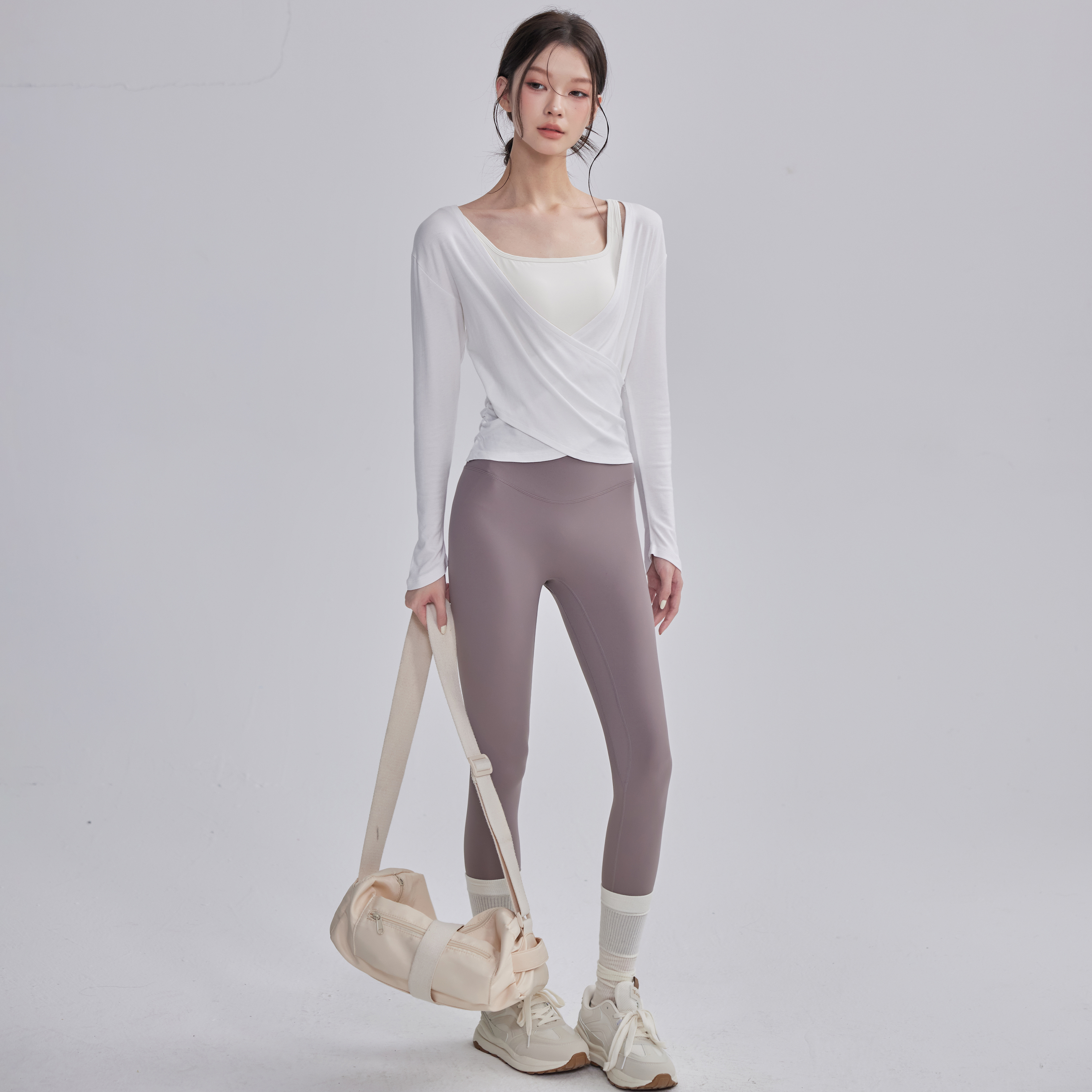 2025新款瑜伽服上衣女外穿健身薄款罩衫高级感普拉提运动长袖T恤