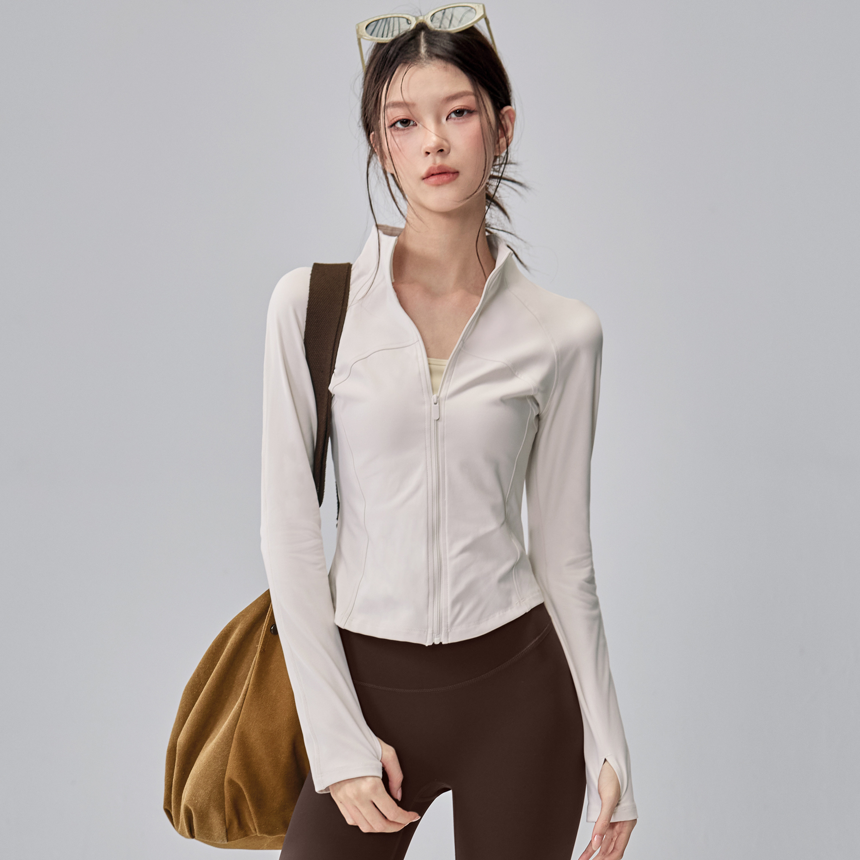 加绒瑜伽服外套女户外跑步骑行健身上衣秋冬加厚薄绒运动训练夹克,运动/瑜伽/健身/球迷用品,瑜伽外套,淘宝优惠券,粉丝福利购,淘宝优惠卷