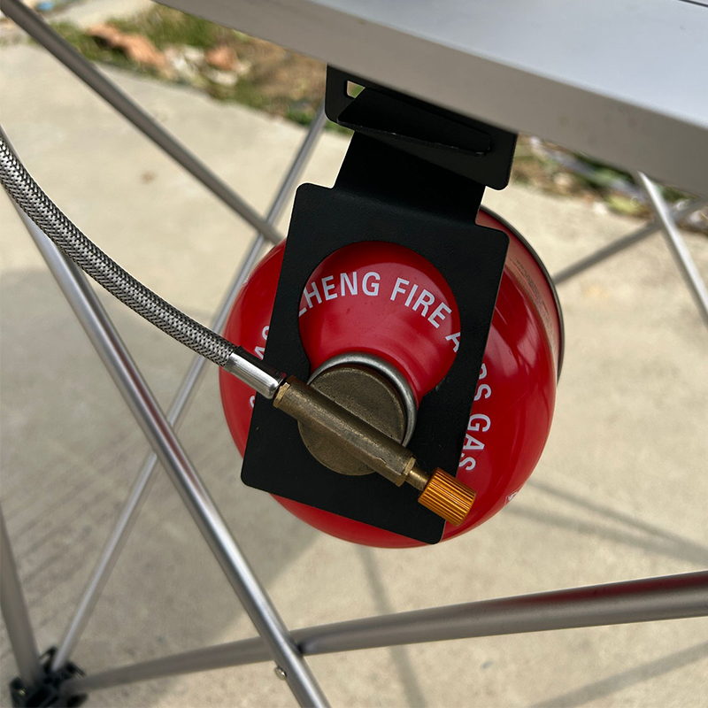 便携折叠蛋卷桌挂钩气罐卡扣桌