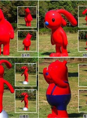 定制玻璃钢卡通雕塑动物游乐园公园大型户外商场张占占暴力熊暖场