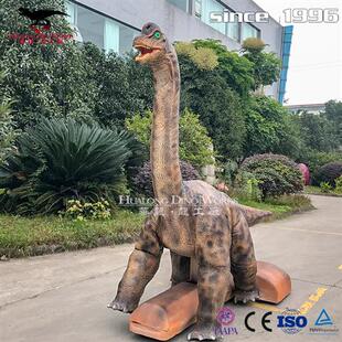 遥控机械电动行走腕龙商场活动节日巡游引流利器仿真恐龙可走