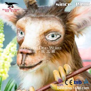 商场室内仿真卡通动物美陈摆件儿童喜爱漫画人物手工贴毛自贡厂家