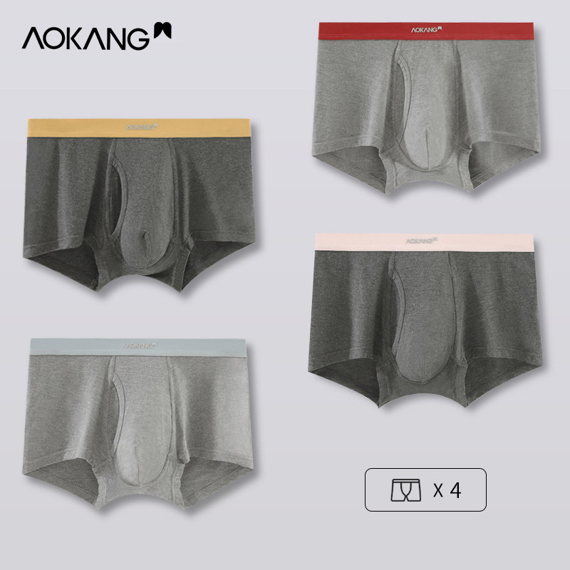 Aokang/奥康奥康 男士内裤人棉舒适平角裤 AKM581,女士内衣/男士内衣/家居服,男平角内裤,淘宝优惠券,粉丝福利购,淘宝优惠卷