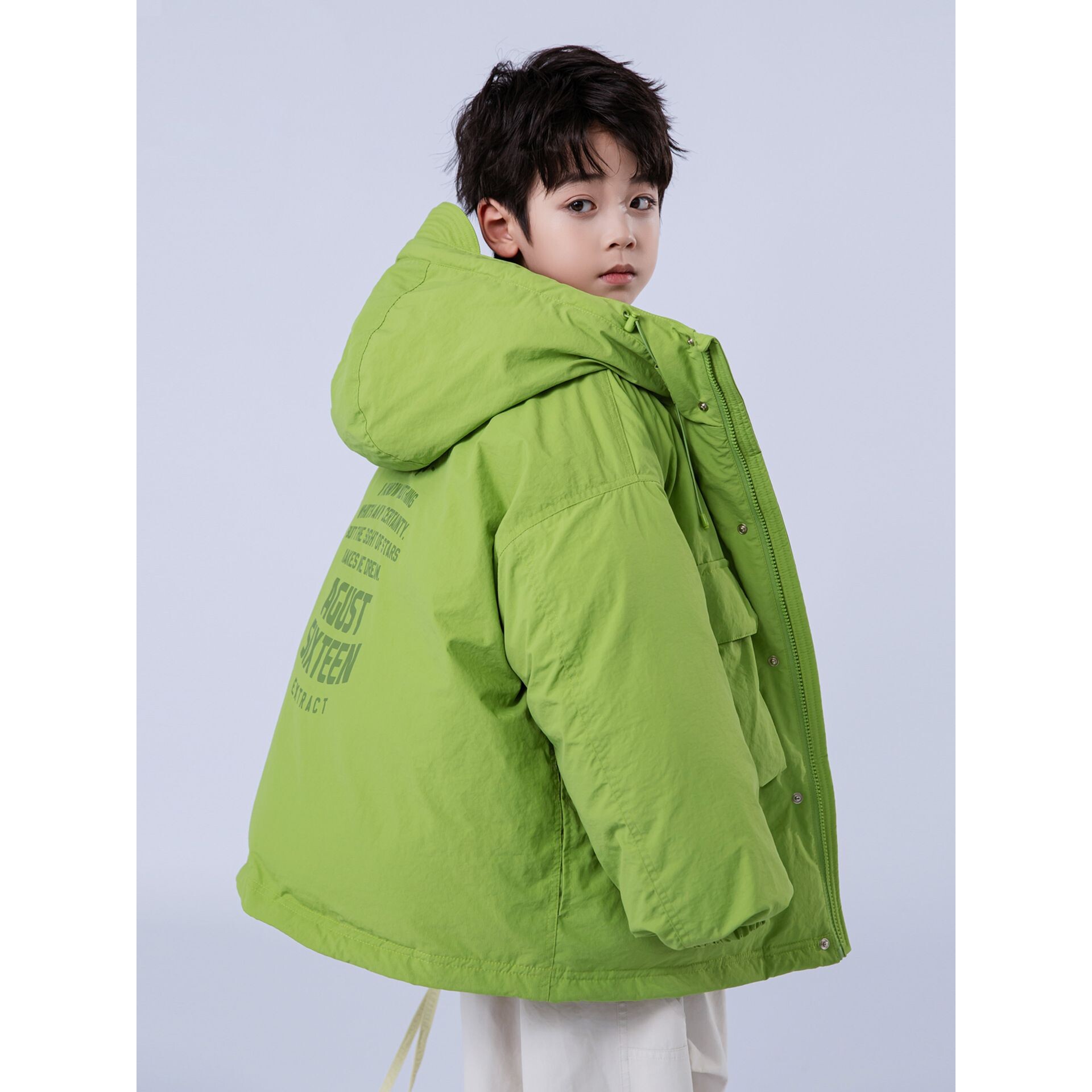 儿童羽绒服韩版秋冬短款男童女童中大童宝宝加厚连帽白鸭绒绒外套