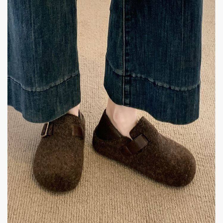 毛毛鞋女外穿2025新款冬季加绒雪地靴一脚蹬豆豆鞋乐福棉鞋女鞋子,女鞋,勃肯鞋/软木鞋,淘宝优惠券,粉丝福利购,淘宝优惠卷