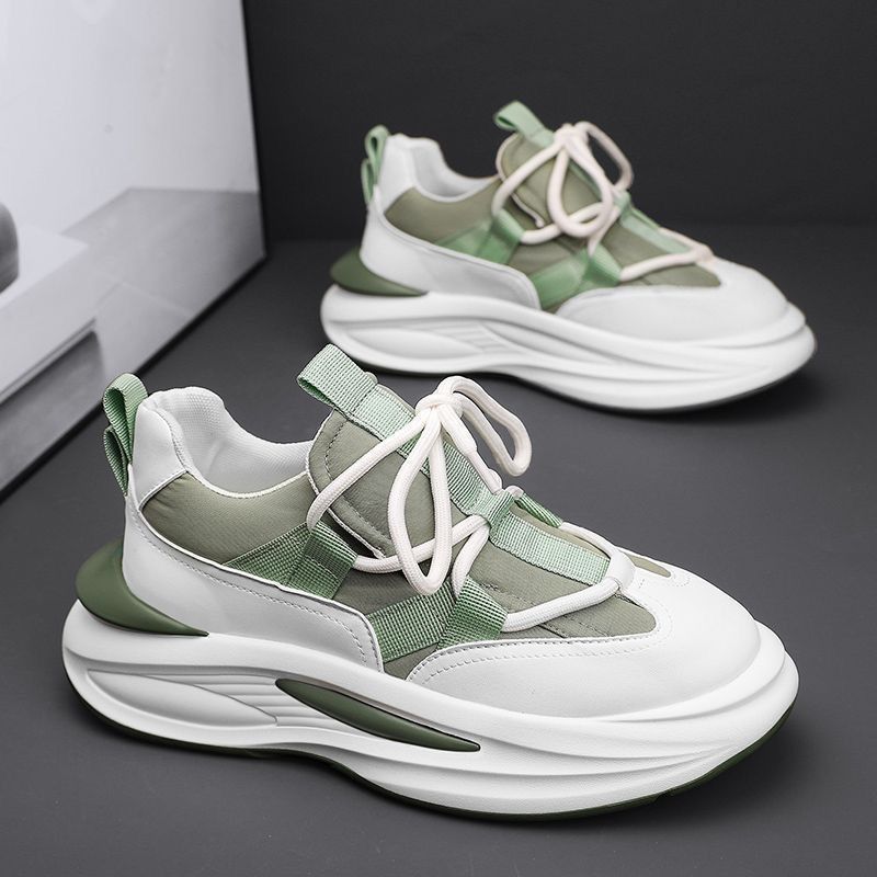 夏季男鞋新款透气鞋子男韩版潮流百搭内增高运动鞋休闲老爹鞋