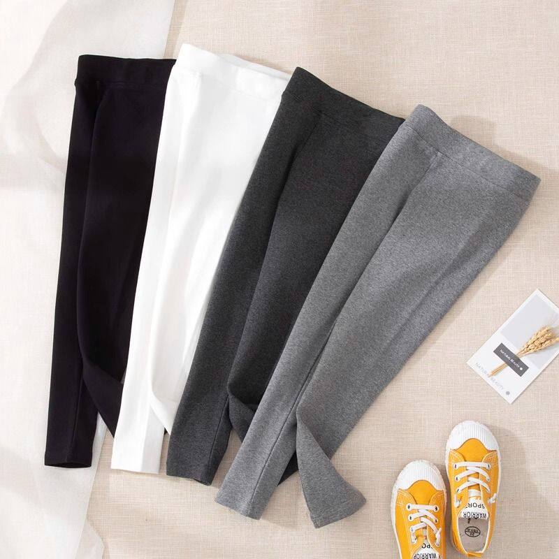 女童打底裤薄款黑色外穿儿童春装白色中大童春季新款春秋纯棉裤子