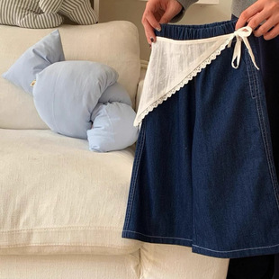 牛仔裤 洋气百搭屁帘款 2025春季 女宝宝儿童原色直筒裤 水洗 新款 韩版