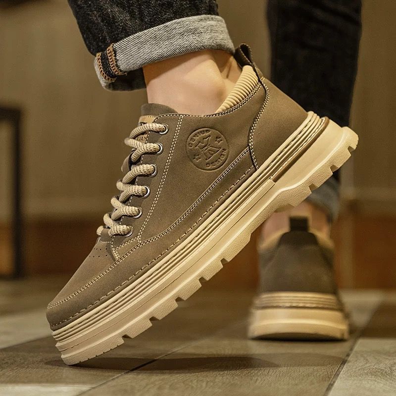 马丁靴男款高帮秋夏季2025新款英伦风复古中帮增高防滑低帮工装鞋