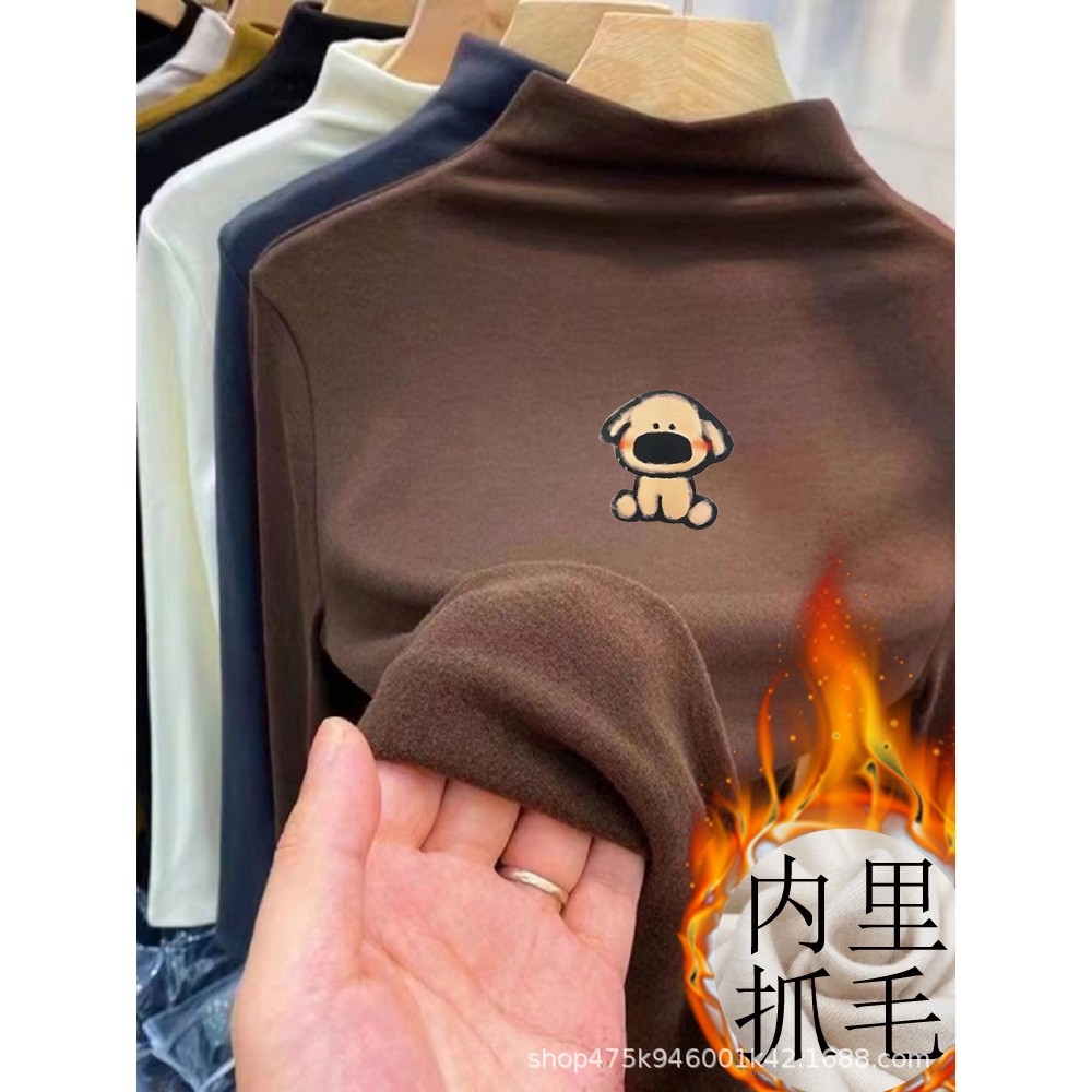 秋冬儿童修身半高领打底衫女孩宝宝洋气保暖上衣女童内搭长袖t恤