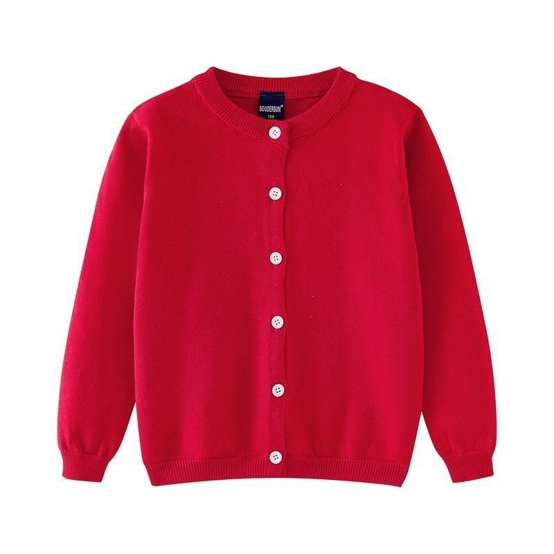 秋季新款百搭儿童毛衣针织衫外搭男款春秋薄款开衫色外套棉