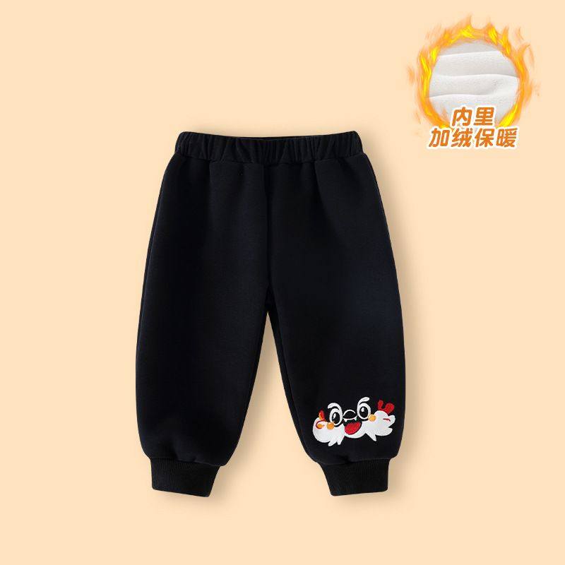 男童裤子秋冬款加绒宝宝黑色新年卫裤冬季加厚女童长裤儿童保暖裤,童装/婴儿装/亲子装,儿童运动裤,淘宝优惠券,粉丝福利购,淘宝优惠卷