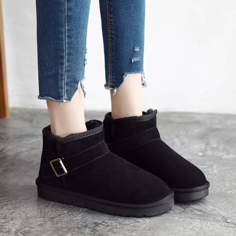 厚底雪地靴女冬季加绒加厚短筒短靴新款保暖棉鞋防水面包鞋子,流行男鞋,时尚雪地靴,淘宝优惠券,粉丝福利购,淘宝优惠卷