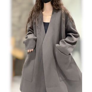 大码胖mm200斤风衣外套女中长款2025春秋季新款高级感休闲大衣