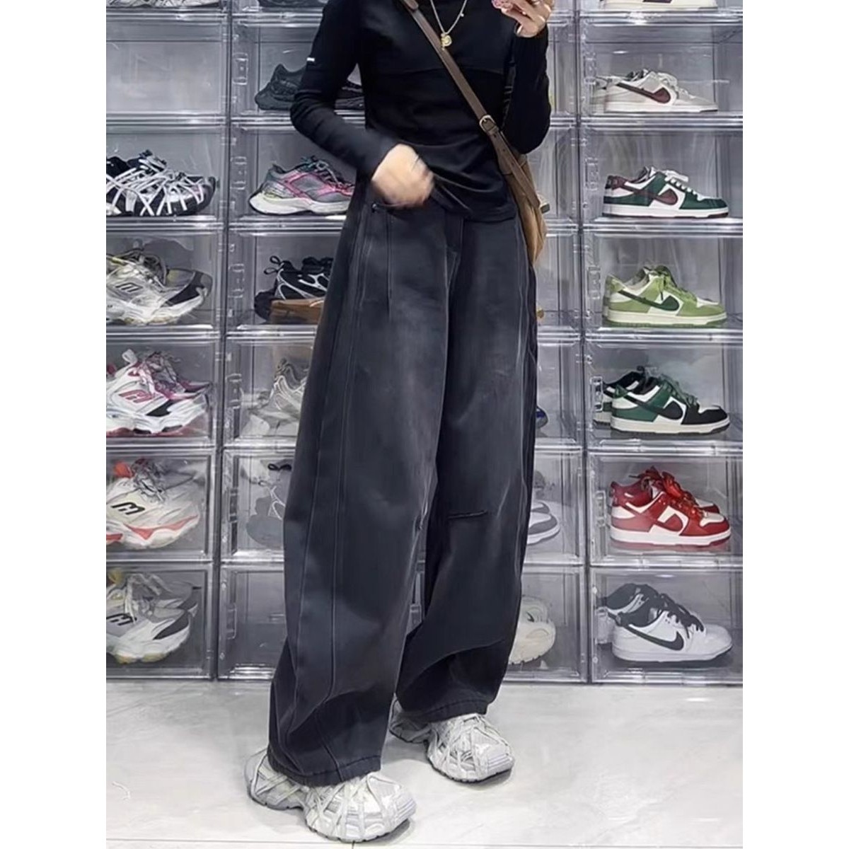 大码加绒直筒牛仔裤女秋冬胖梨形身材宽松高腰显瘦阔腿弯刀裤子,女装/女士精品,大码裤装,淘宝优惠券,粉丝福利购,淘宝优惠卷