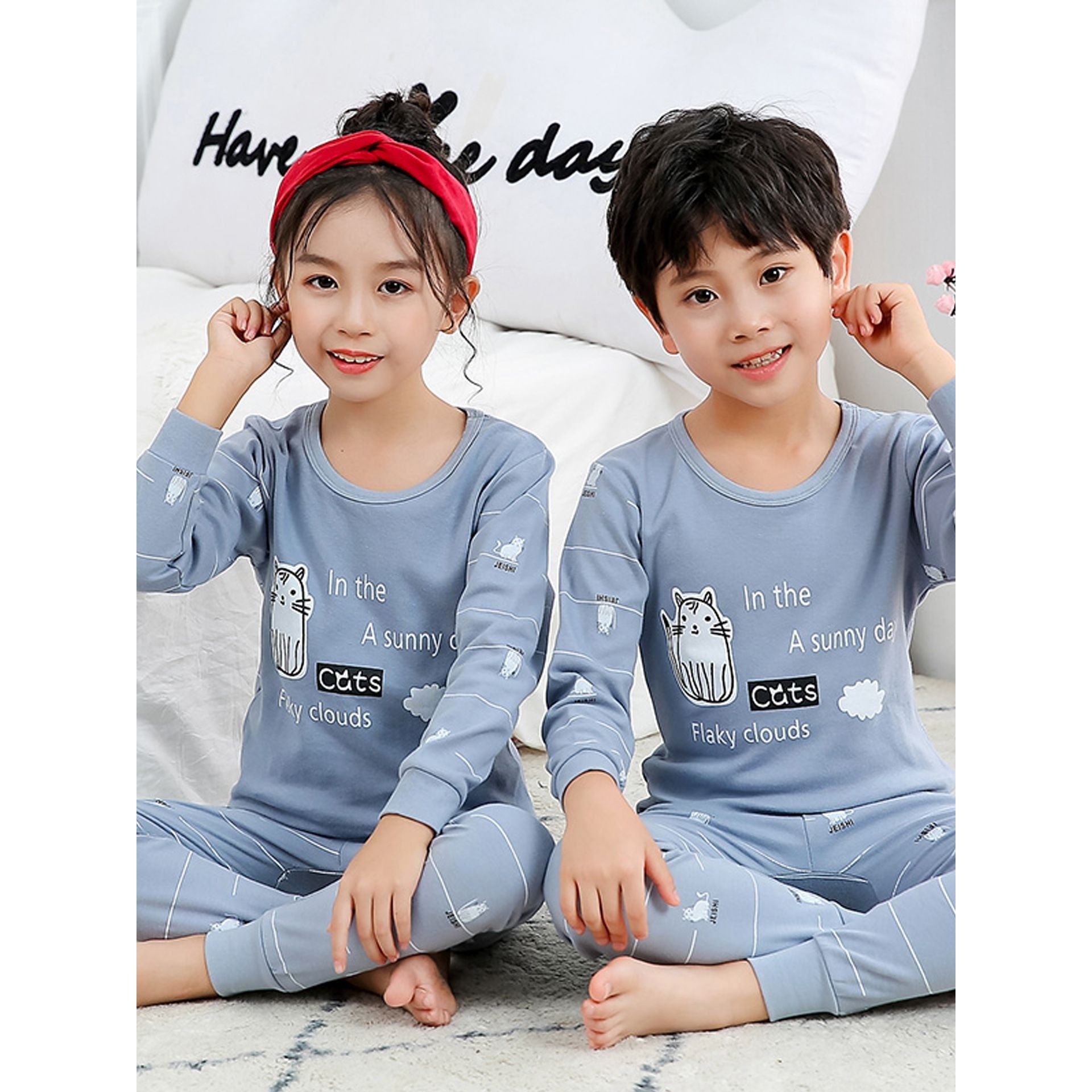 儿童睡衣纯棉女童秋衣秋裤中小童打底棉毛衫男童秋衣秋裤家居服冬,童装/婴儿装/亲子装,内衣套装,淘宝优惠券,粉丝福利购,淘宝优惠卷