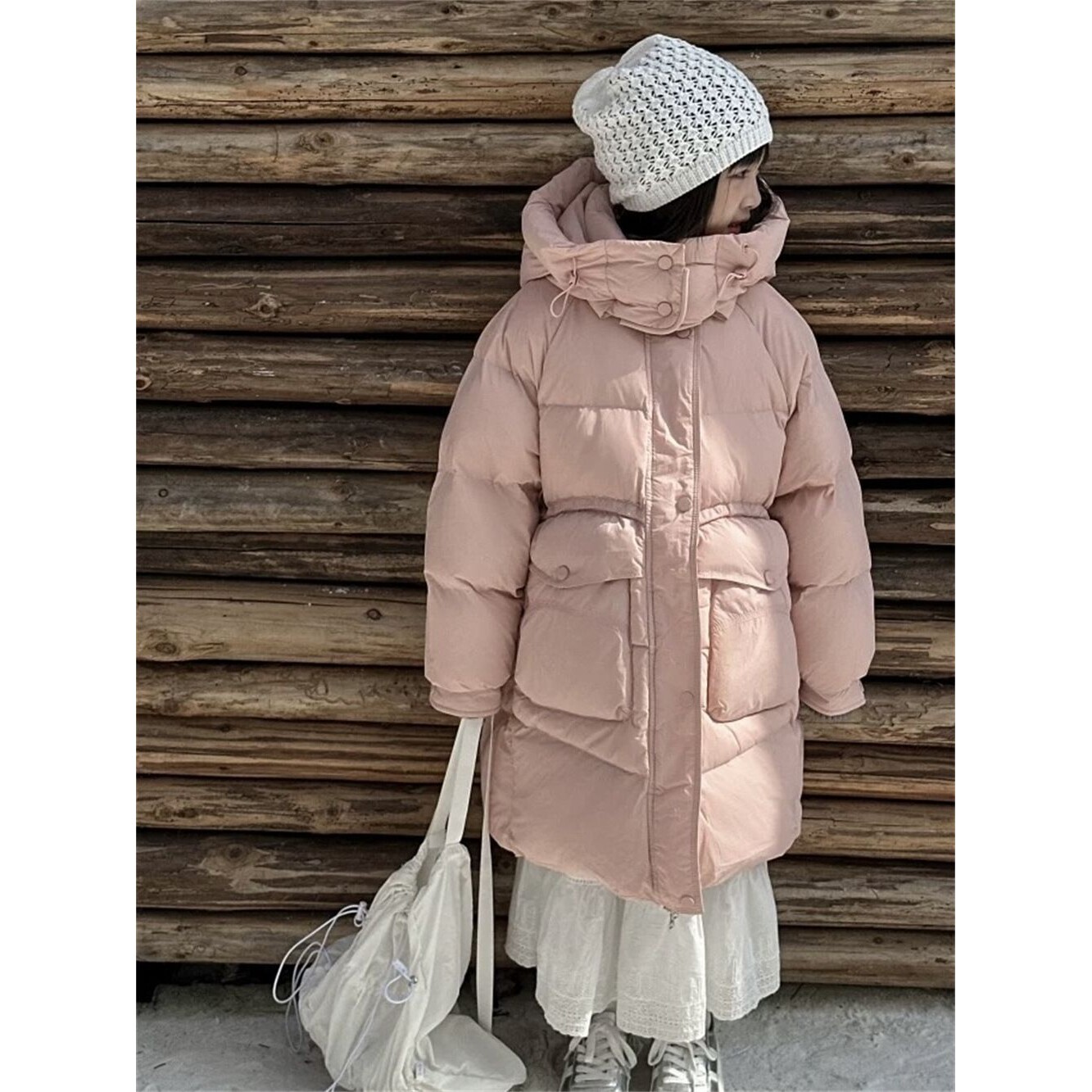 2025女童羽绒服中长款保暖中大童女孩冬季加厚白鸭绒外套潮童穿搭