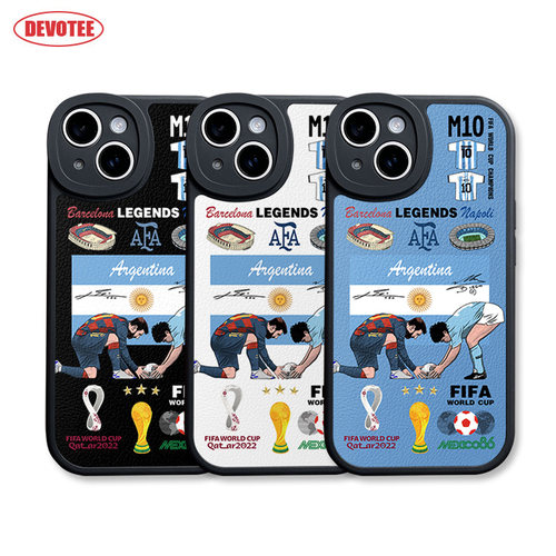 梅西皮纹壳马拉多纳足球