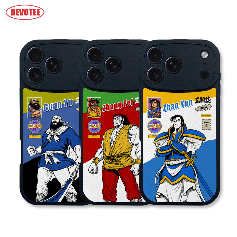 三国志手机壳17promax关羽P80赵云mate70/60/50张飞ip16/14/13/16plus街机游戏全包边皮纹软壳K90米15荣耀400