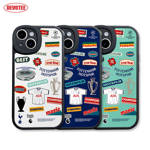 托特纳姆热刺手机壳16Promax英超15plus全包ip14/13皮纹软壳mate60欧冠pura70足球K70米15荣耀90欧冠iQOO13
