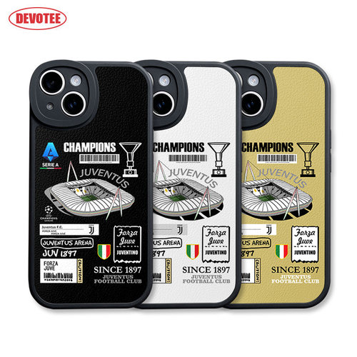 尤文图斯手机壳16Promax意甲15plus全包ip14/13mini皮纹软壳mate70球场pura70足球K80米15荣耀300欧冠iQOO13