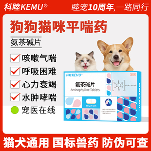 科睦宠物氨茶片碱平喘药猫咪狗狗咳嗽哮喘止咳药慢性过敏支气管炎