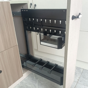 欧达洞洞板侧装拉篮极深浅柜200柜调味篮收纳抽屉式厨房150柜拉篮