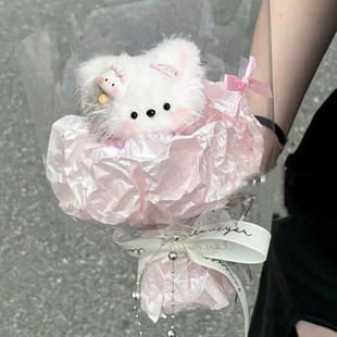 可爱扭扭棒小狗花束手工diy材料包狗狗玩偶花成品生日教师节礼物