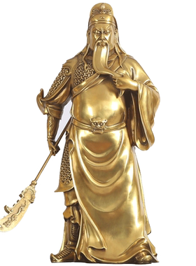 铜关公佛像摆件武财神关公像财神爷摆件客厅玄关摆设开业礼品