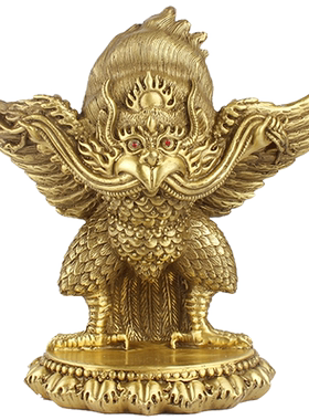 纯铜雷震子神像工艺品大鹏金翅鸟