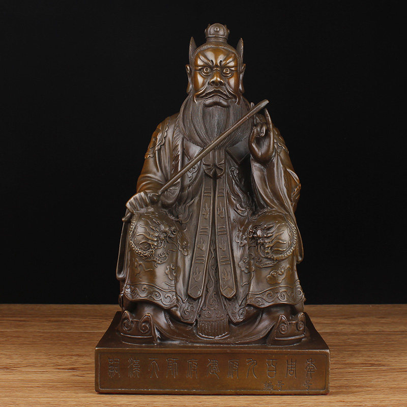 纯铜张天师铜像摆件张道陵祖师爷神像家居客厅办公室工艺品摆设